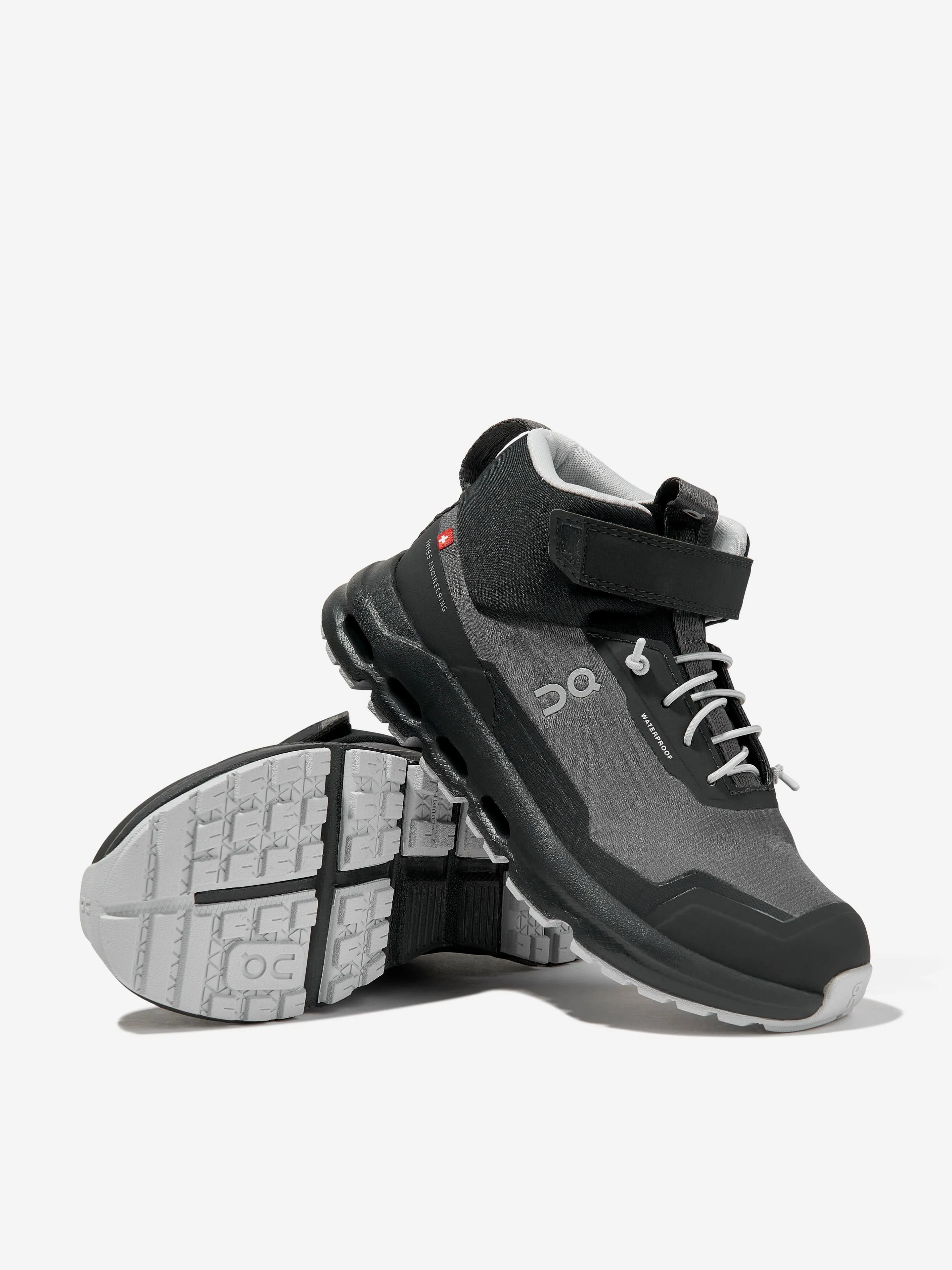 On Running Kids Cloudhero Mid wasserdichte Turnschuhe in Grau