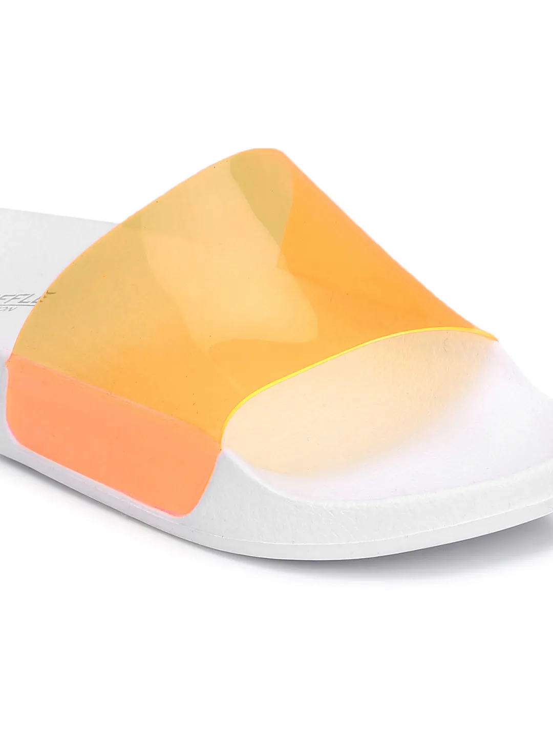 Orange Perspex Schlupf-Slipper