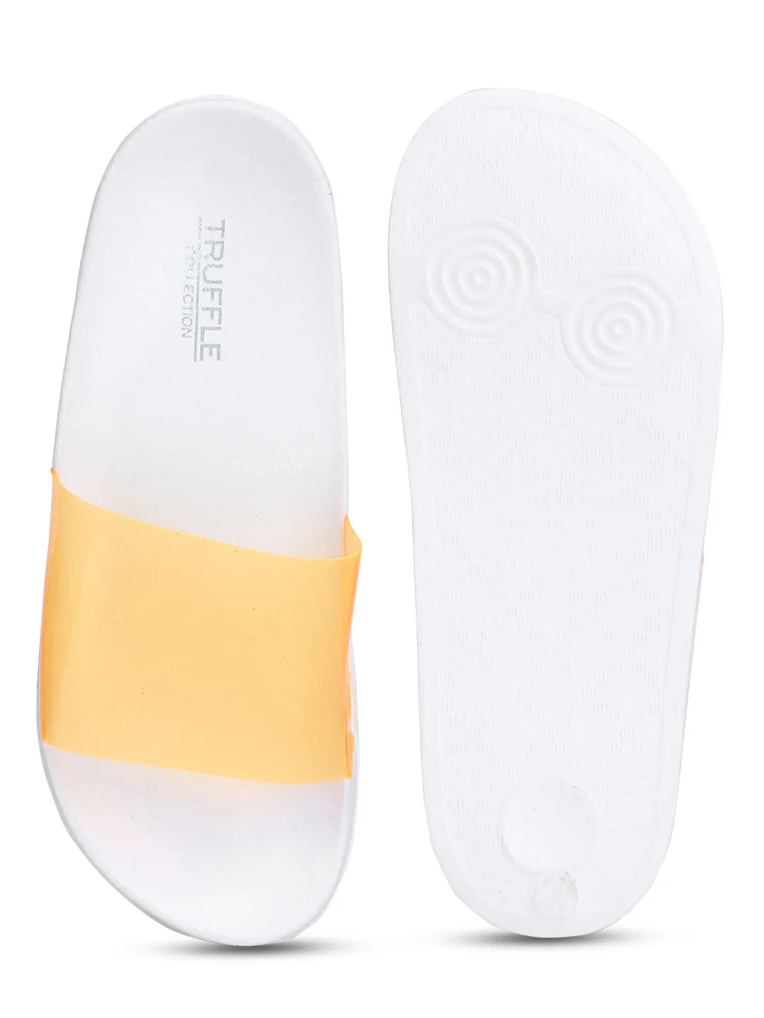 Orange Perspex Schlupf-Slipper