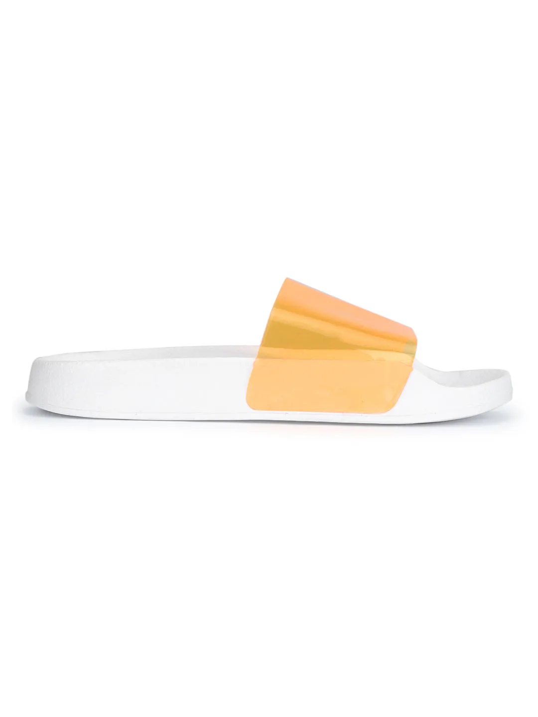 Orange Perspex Schlupf-Slipper