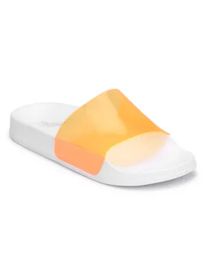 Orange Perspex Schlupf-Slipper