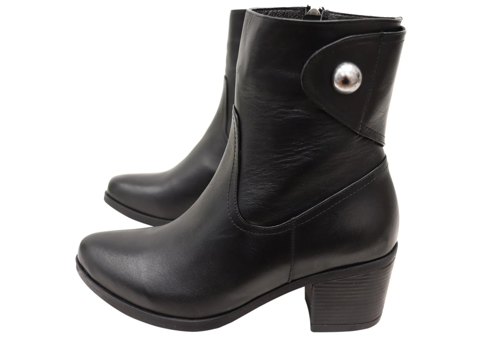 Orizonte Nalini Damen Europäische Bequeme Lederstiefel Orizonte Schuhe