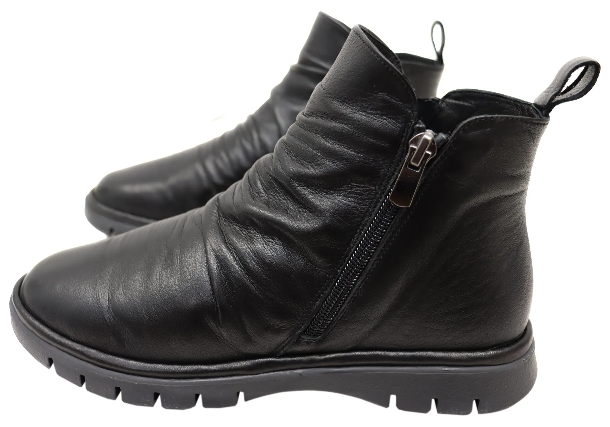 Orizonte Nessie Damen Europäische Bequemlichkeit Leder Knöchelstiefel Orizonte Schuhe