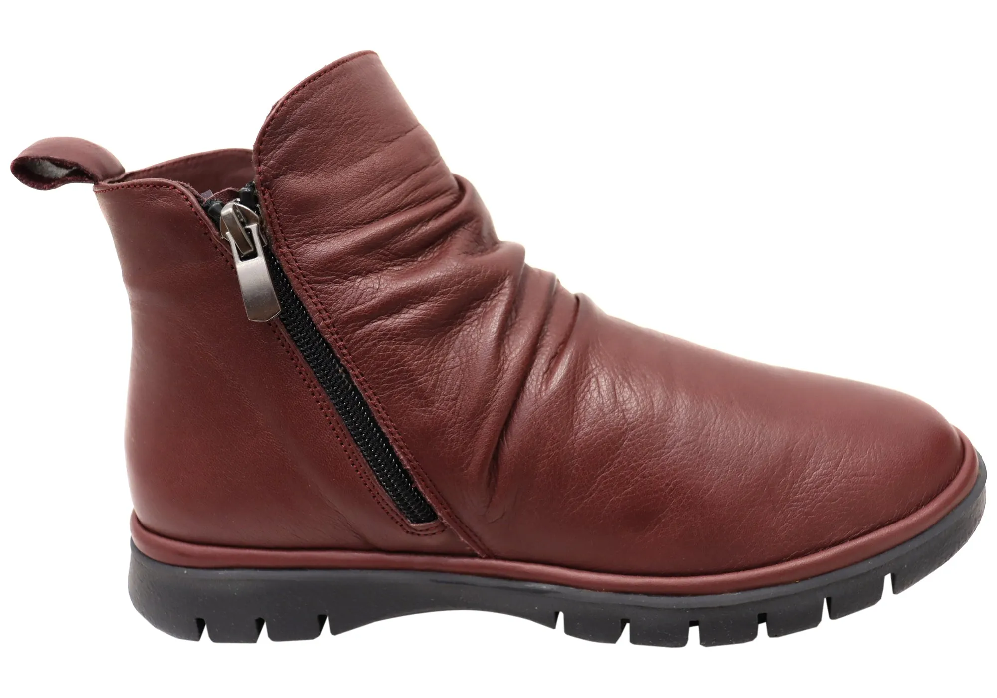 Orizonte Nessie Damen Europäische Bequemlichkeit Leder Knöchelstiefel Orizonte Schuhe