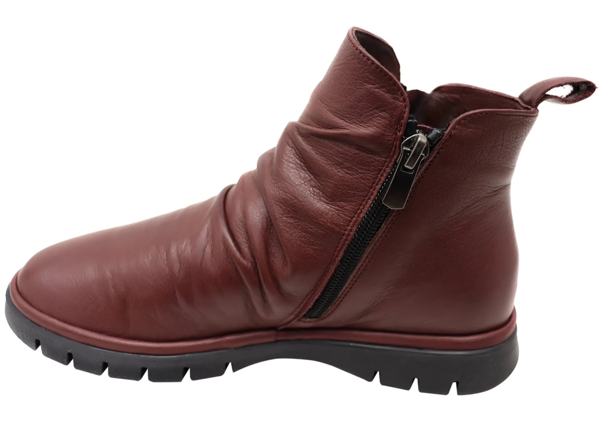 Orizonte Nessie Damen Europäische Bequemlichkeit Leder Knöchelstiefel Orizonte Schuhe