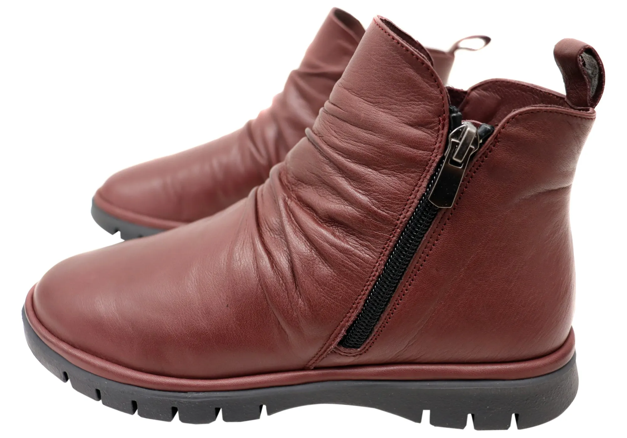 Orizonte Nessie Damen Europäische Bequemlichkeit Leder Knöchelstiefel Orizonte Schuhe