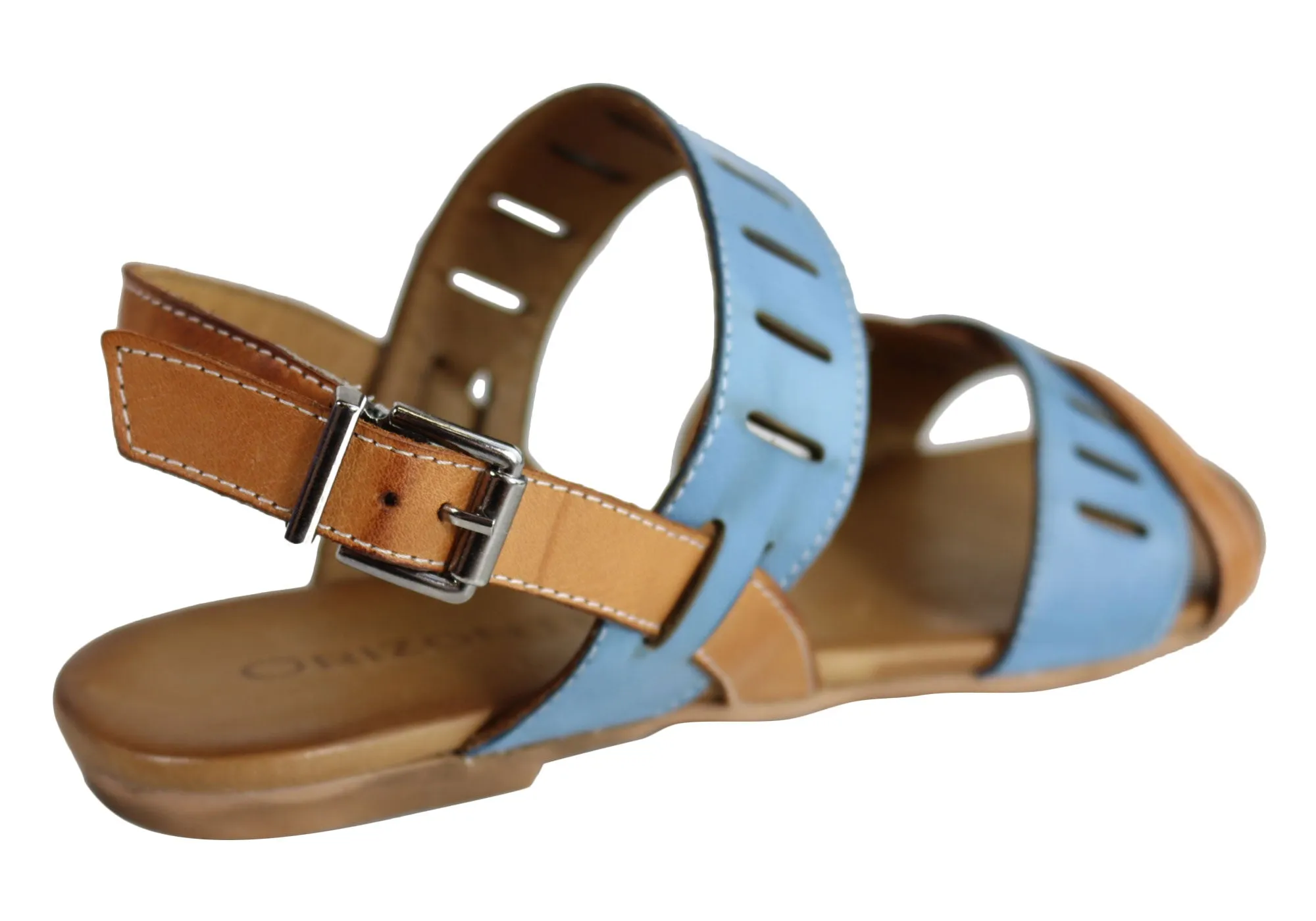 Orizonte Toto Damen Europäische Leder Bequeme Flache Modische Sandalen Orizonte Schuhe