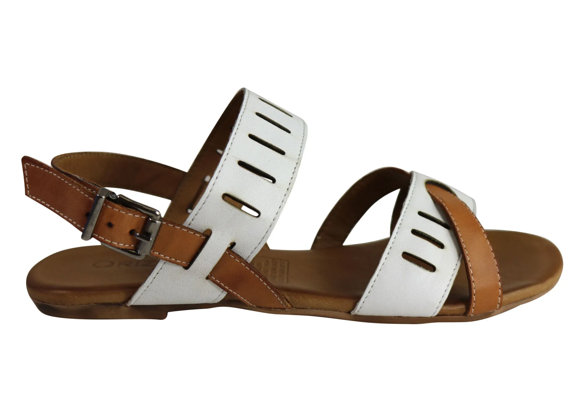 Orizonte Toto Damen Europäische Leder Bequeme Flache Modische Sandalen Orizonte Schuhe