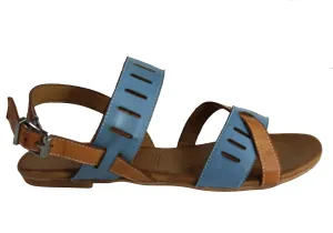 Orizonte Toto Womens European Leather Comfortable Flat Fashion Sandals Orizonte Shoes