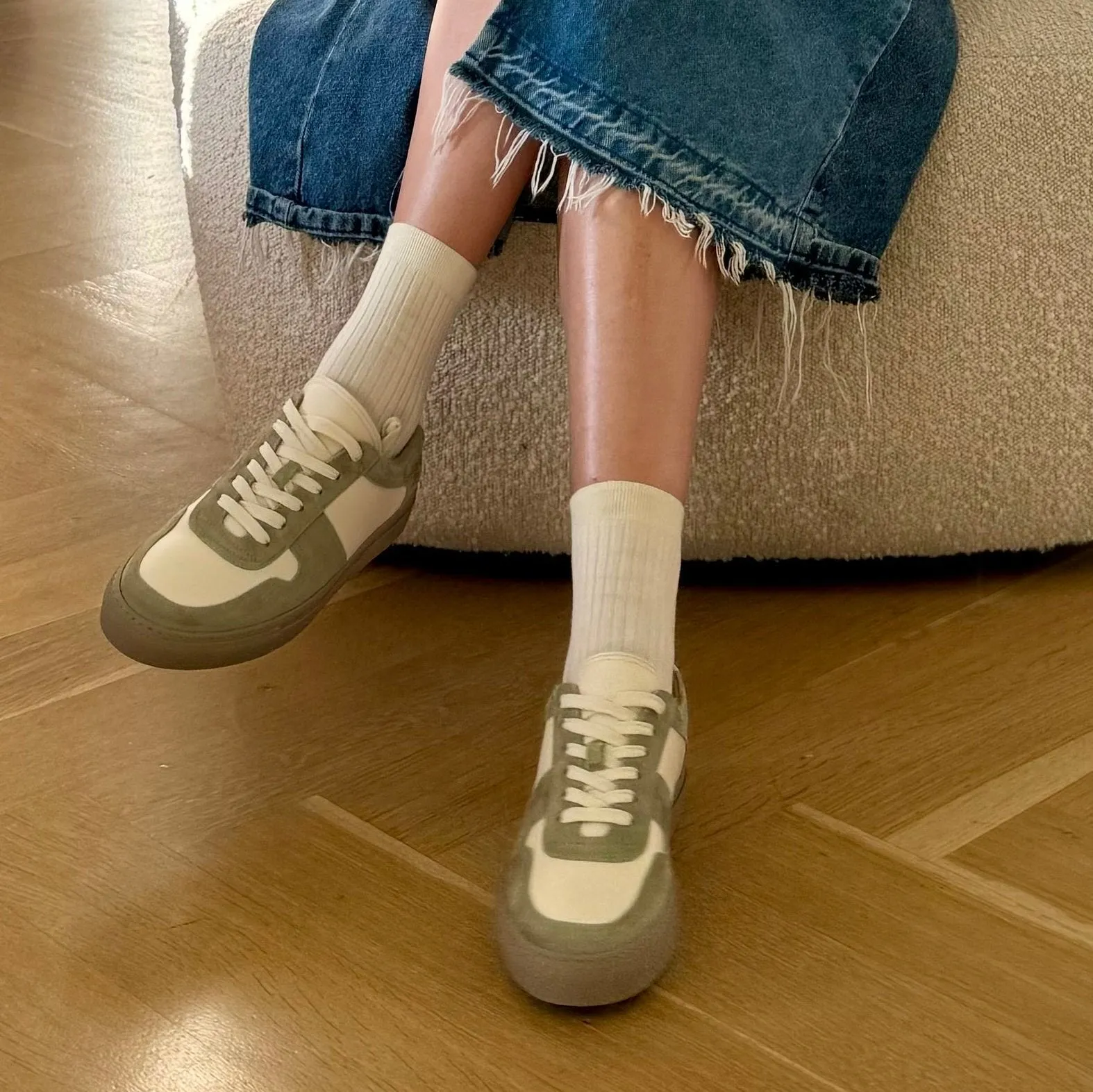 Palermo Sneaker - Seegrün/Weiß