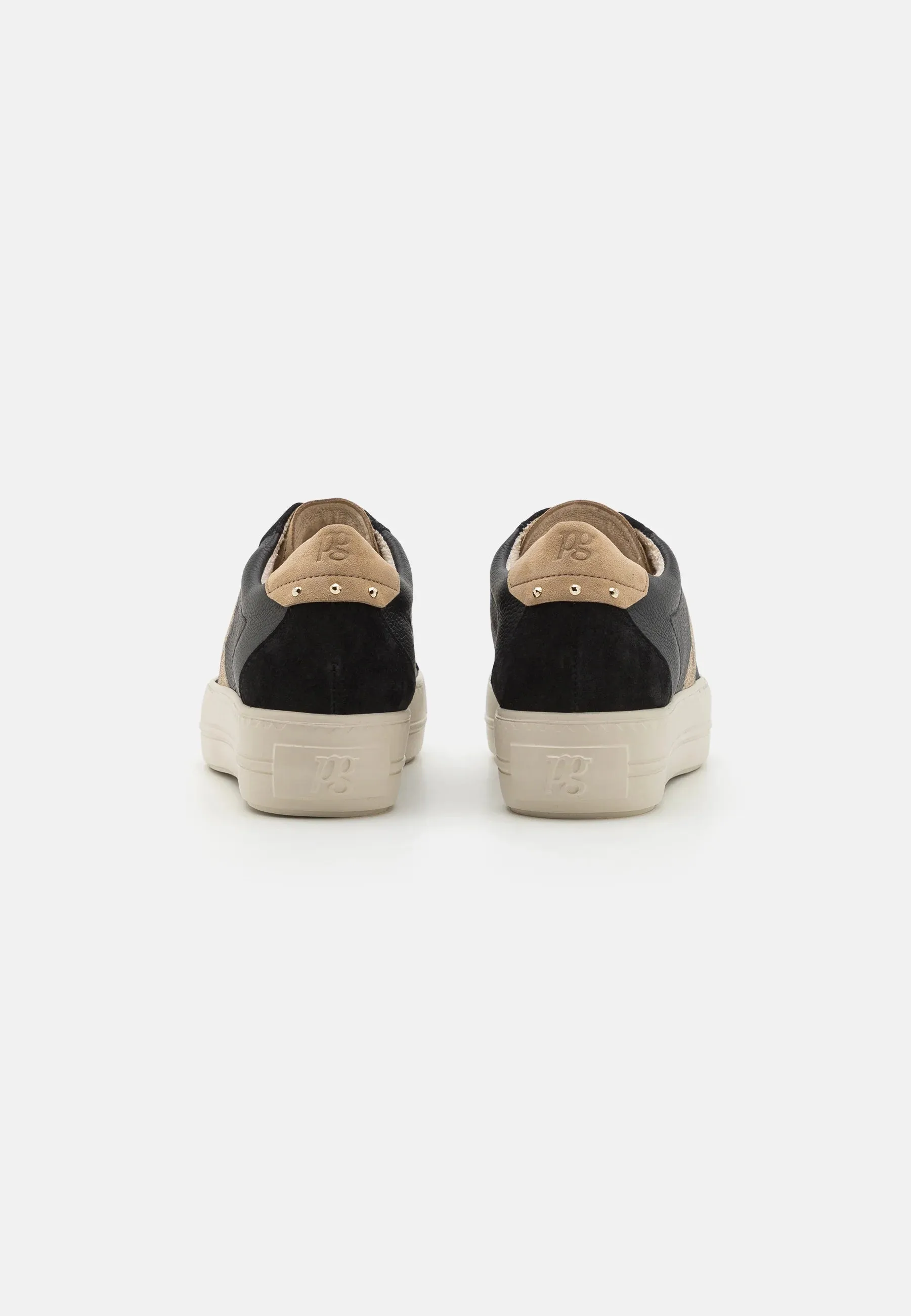Paul Green Black Platform Trainer mit Glitzer