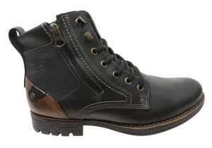 Pegada Diago Mens Comfortable Leather Boots Made In Brazil Pegada Shoes