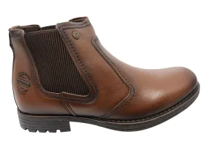 Pegada Highland Mens Brazilian Comfortable Leather Chelsea Boots Pegada Shoes