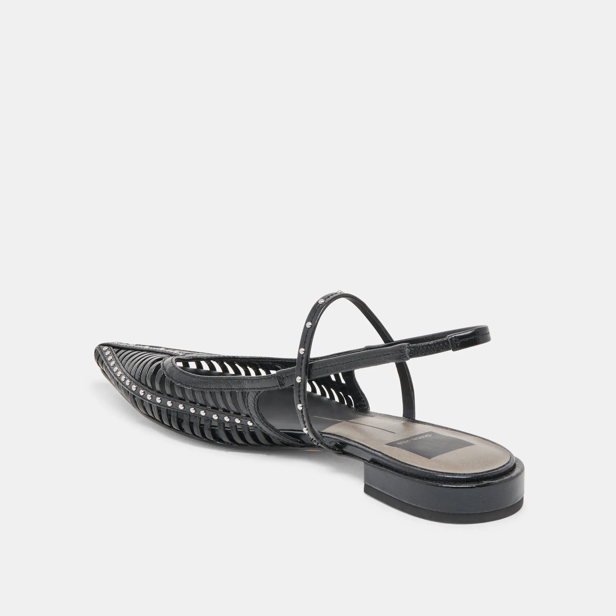 PHINLY FLATS MITTERNACHTS-GLÄNZENDES LEDER