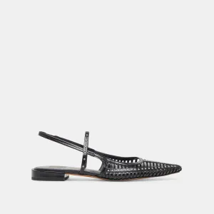 PHINLY FLATS MITTERNACHTS-GLÄNZENDES LEDER
