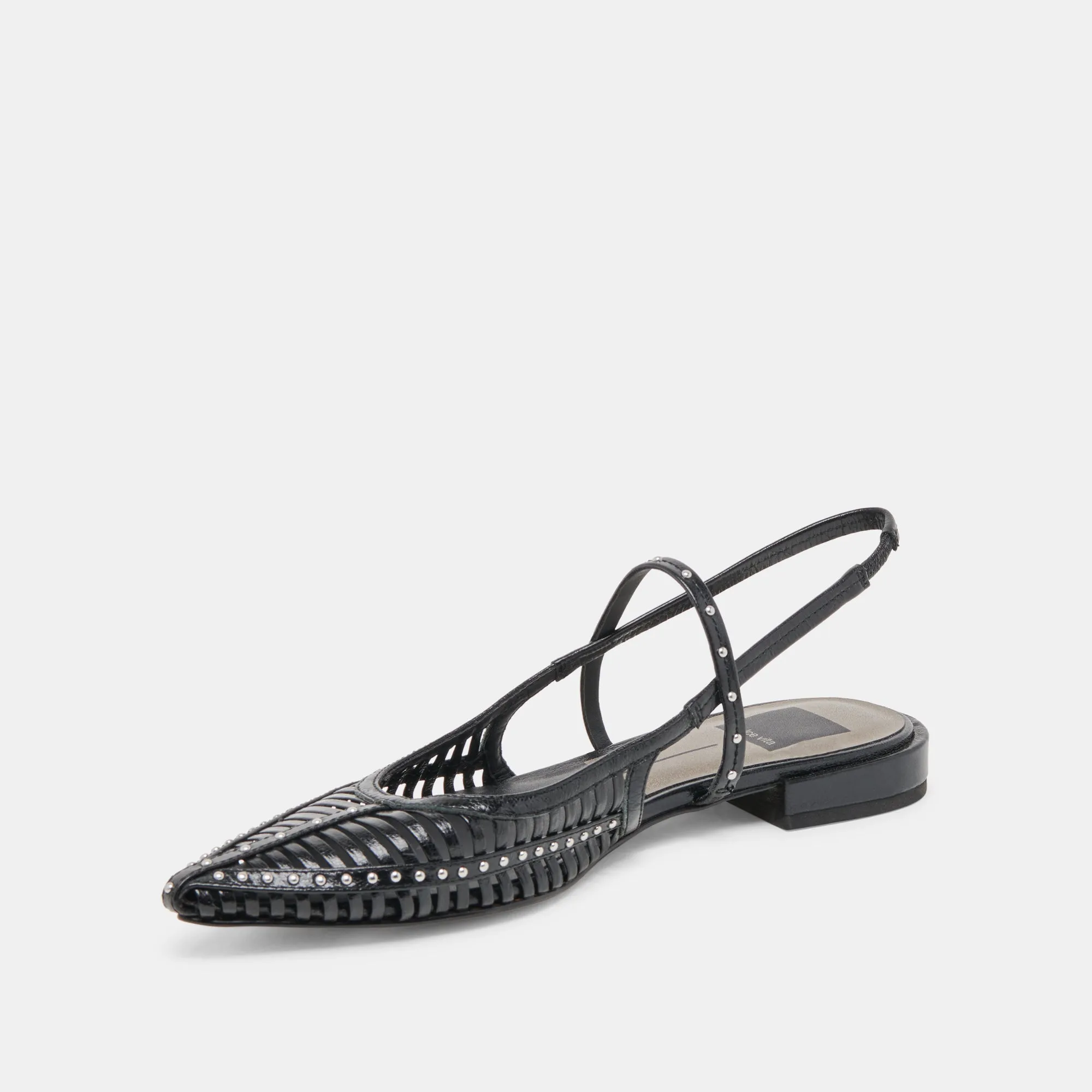 PHINLY FLATS MITTERNACHTS-GLÄNZENDES LEDER