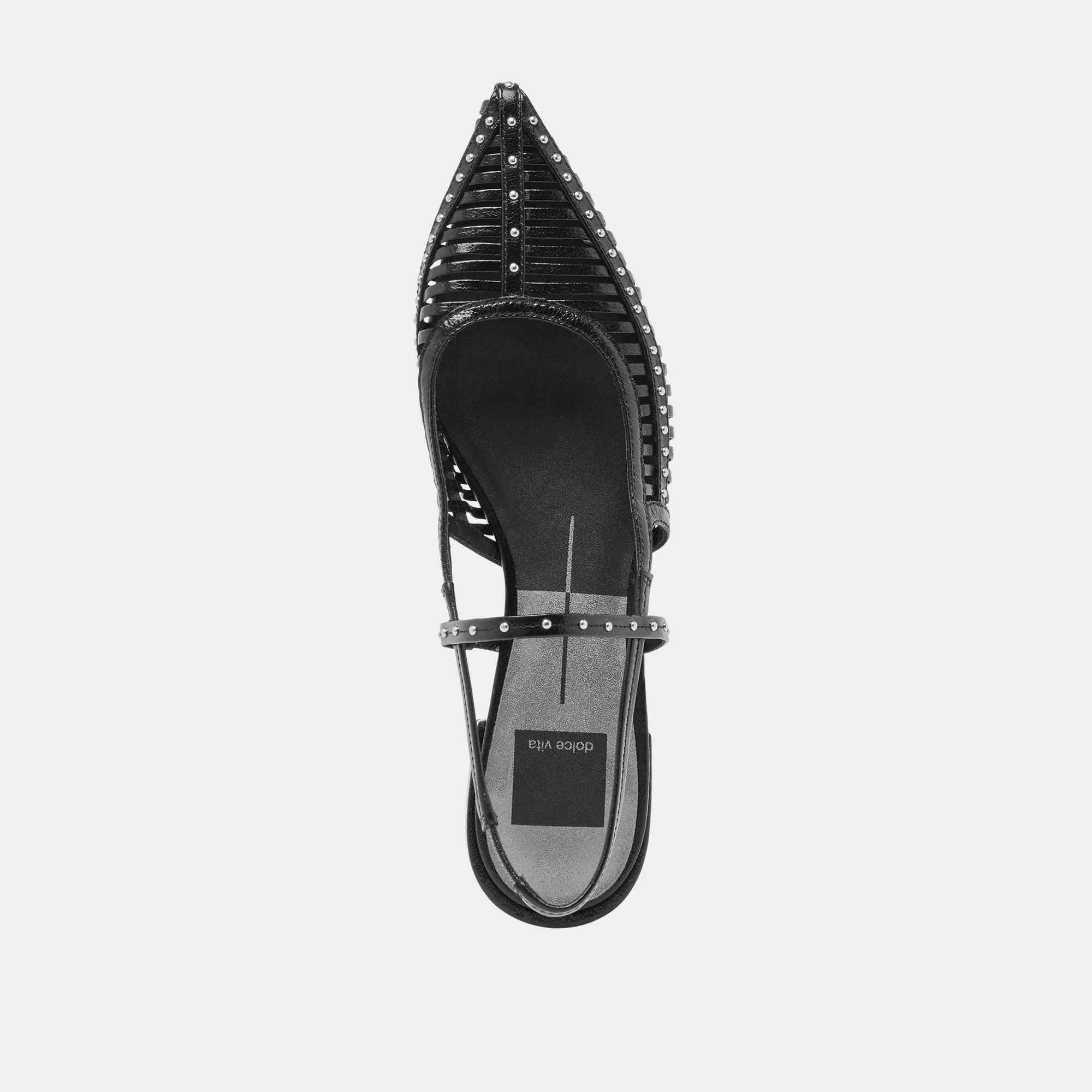 PHINLY FLATS MITTERNACHTS-GLÄNZENDES LEDER