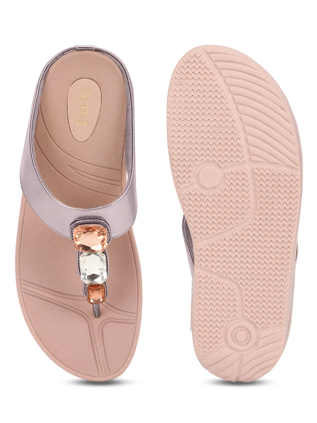 Rosa PU Komfort Flats (TC-CD-804-PNK)
