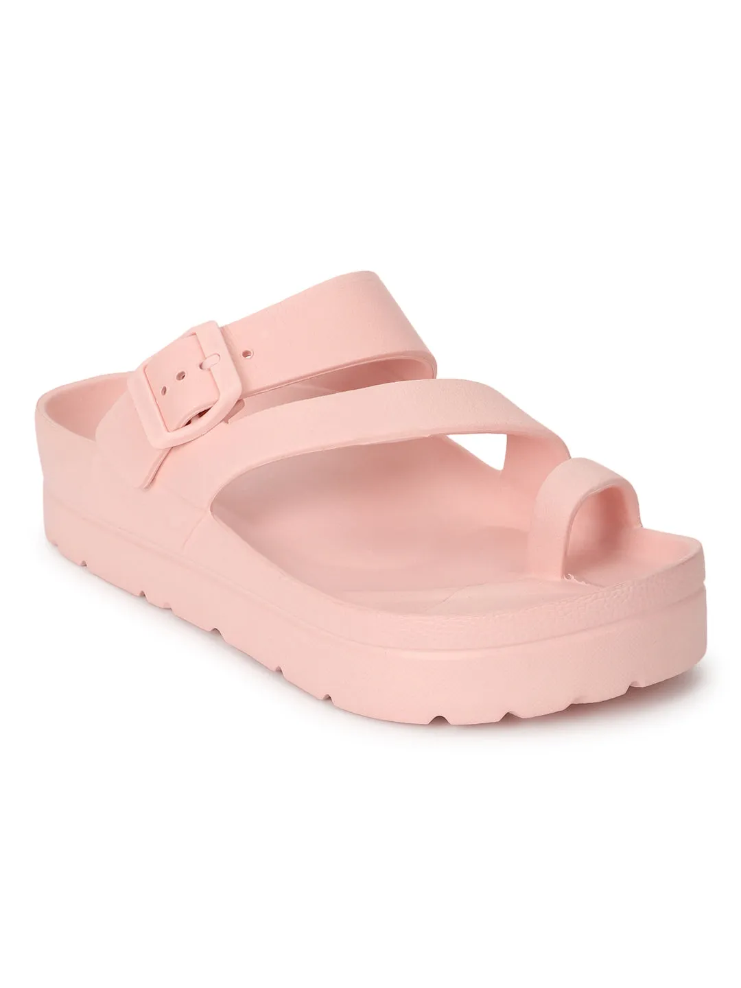 Pink PU Schlupf-Flats (TC-RS3481-PNK)