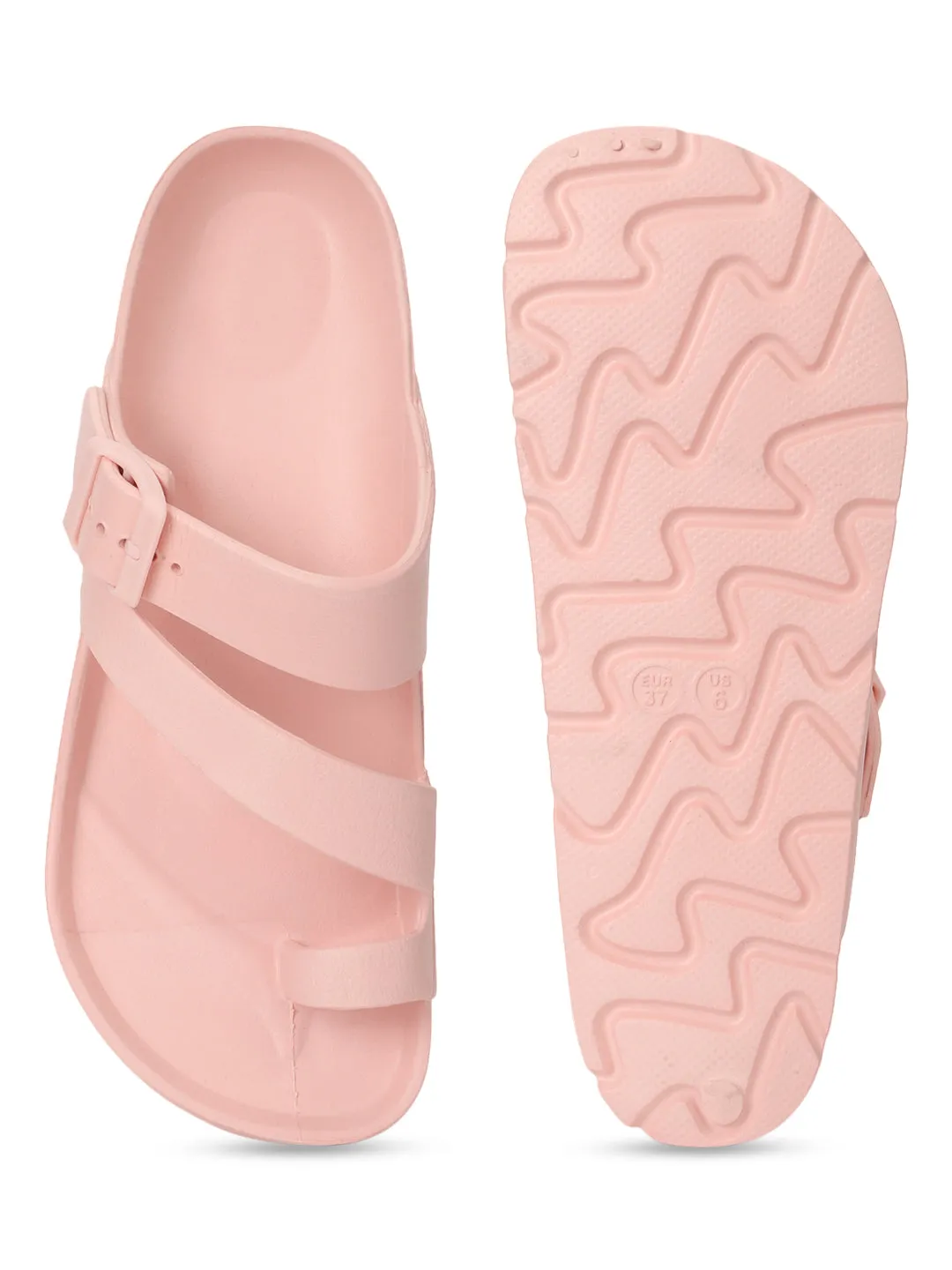 Pink PU Schlupf-Flats (TC-RS3481-PNK)