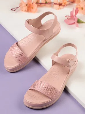Pink PU Schlupf-Sandalette (TC-ST-016-PNK)