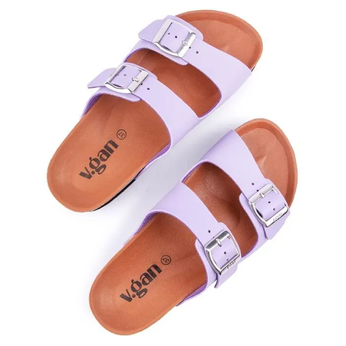 Plum Damen-Sandalen mit veganem Fußbett | Lila