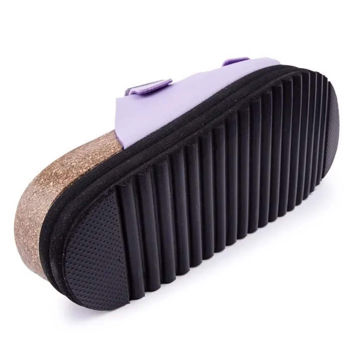 Plum Damen-Sandalen mit veganem Fußbett | Lila