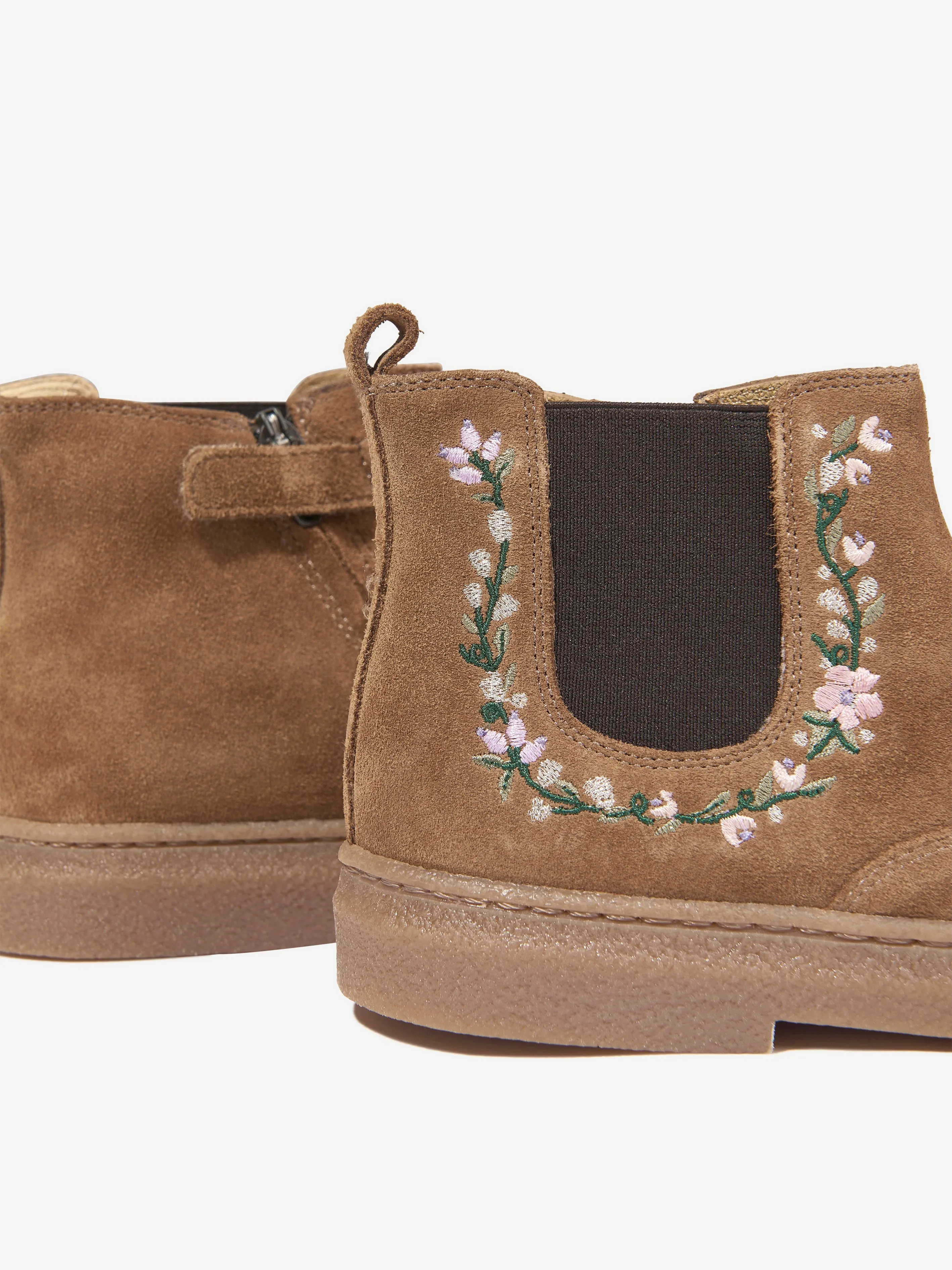 Pom D'Api Mädchen Wildleder Trix Jod Brodi Stiefel in Beige