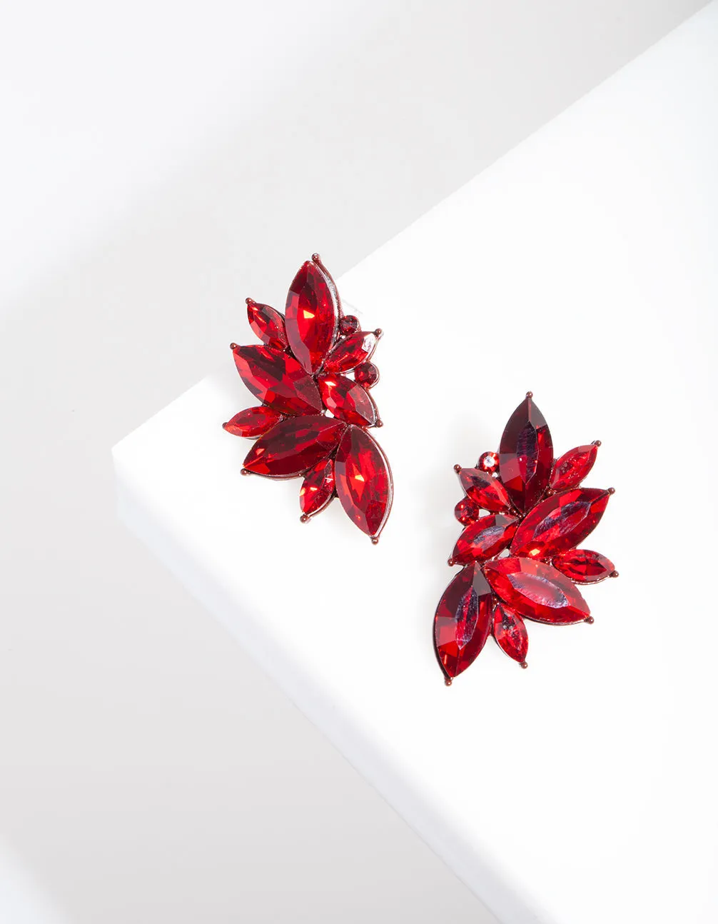 Roter Edelstein Statement Stecker Ohrringe ecco Schuhe