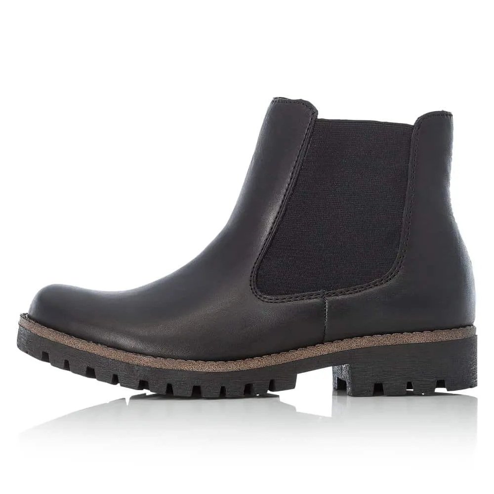 Rieker Schuhe 78570-00 Chelsea-Stiefel mit Reißverschluss in Schwarz