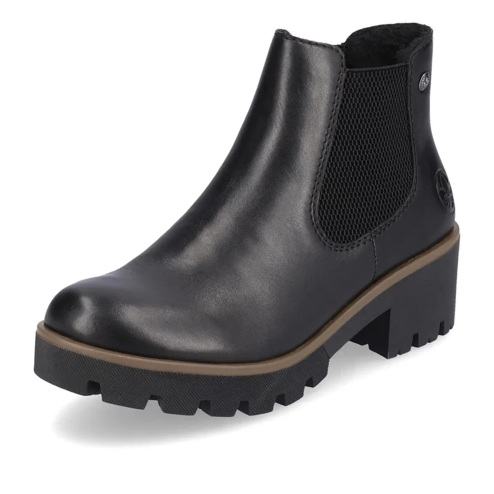 Rieker Schuhe 79265-02 Chelsea in Schwarz