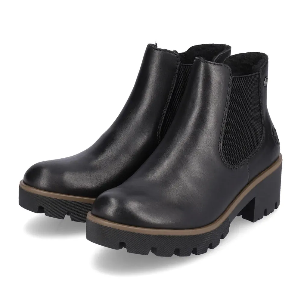 Rieker Schuhe 79265-02 Chelsea in Schwarz
