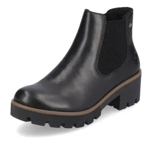 Rieker Schuhe 79265-02 Chelsea in Schwarz