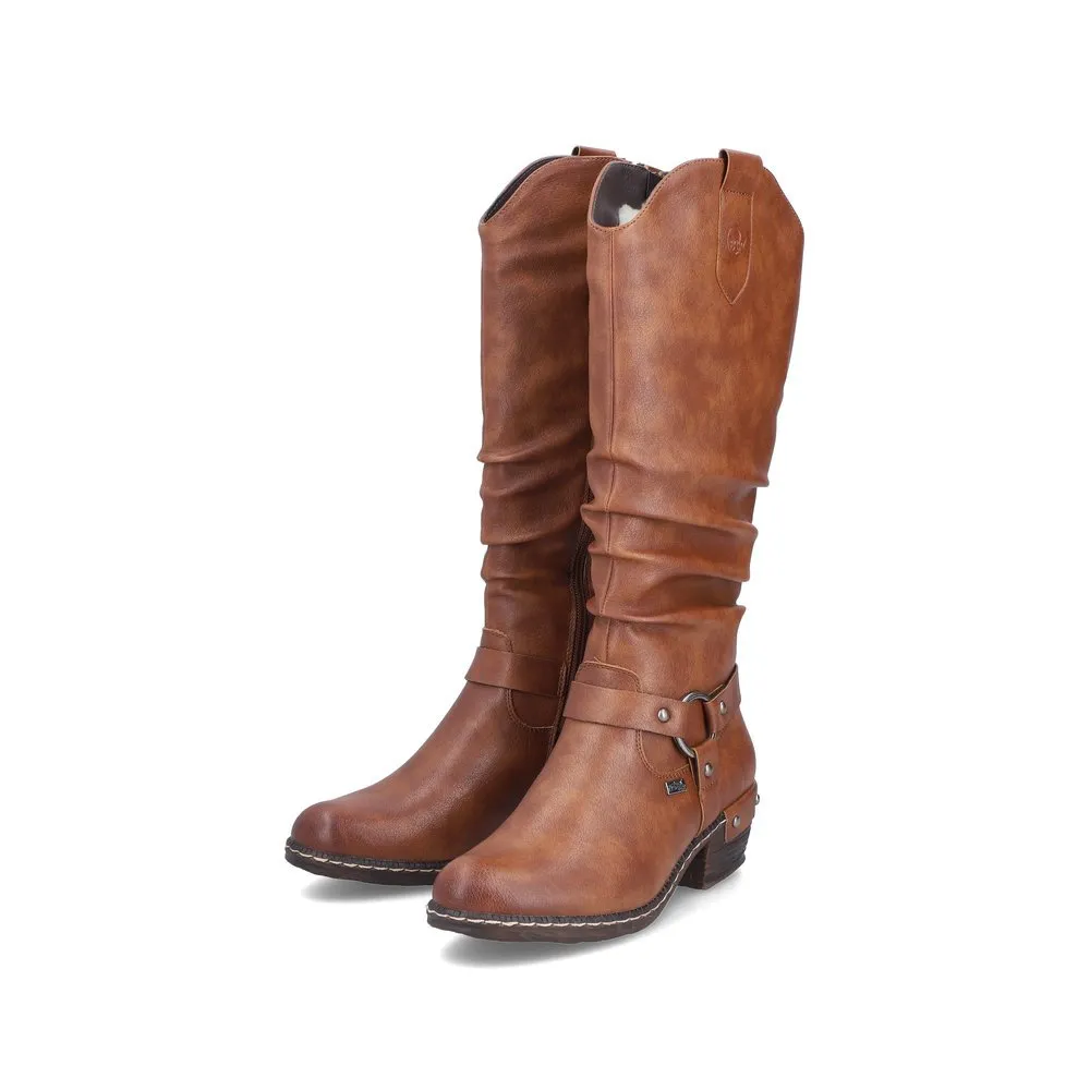 Rieker Schuhe 93670-24 Zimt Stiefel gefüttert RTex
