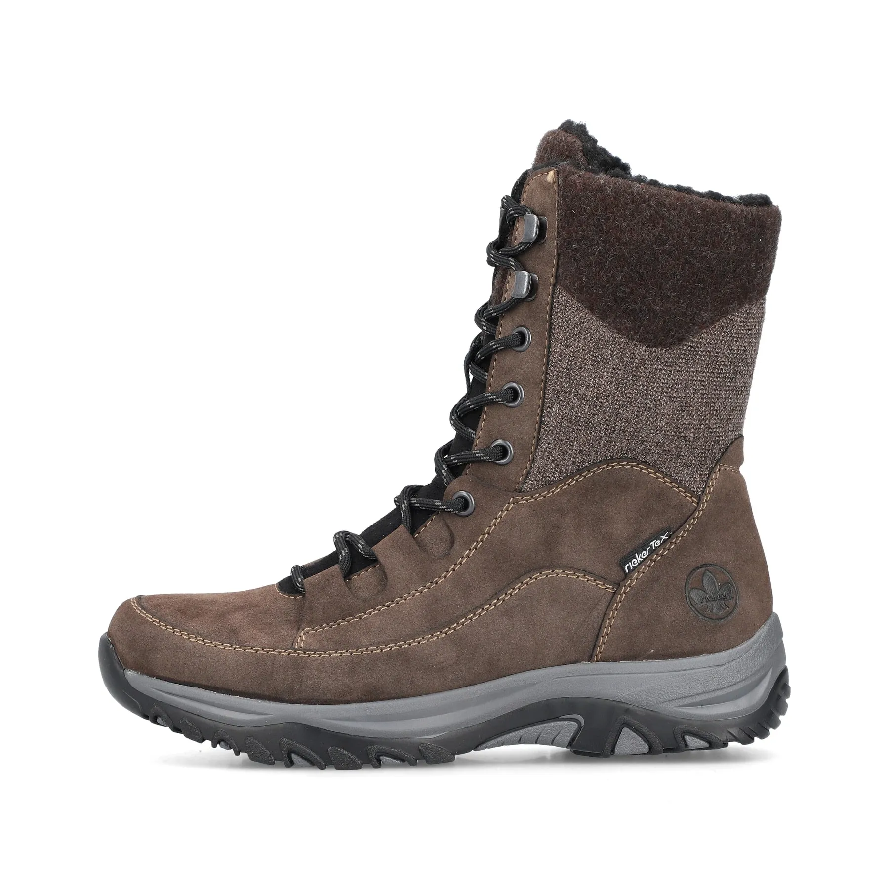 Rieker Schuhe M9640-26 Braun Mittelschaft Schnür-/Reißverschluss RTex