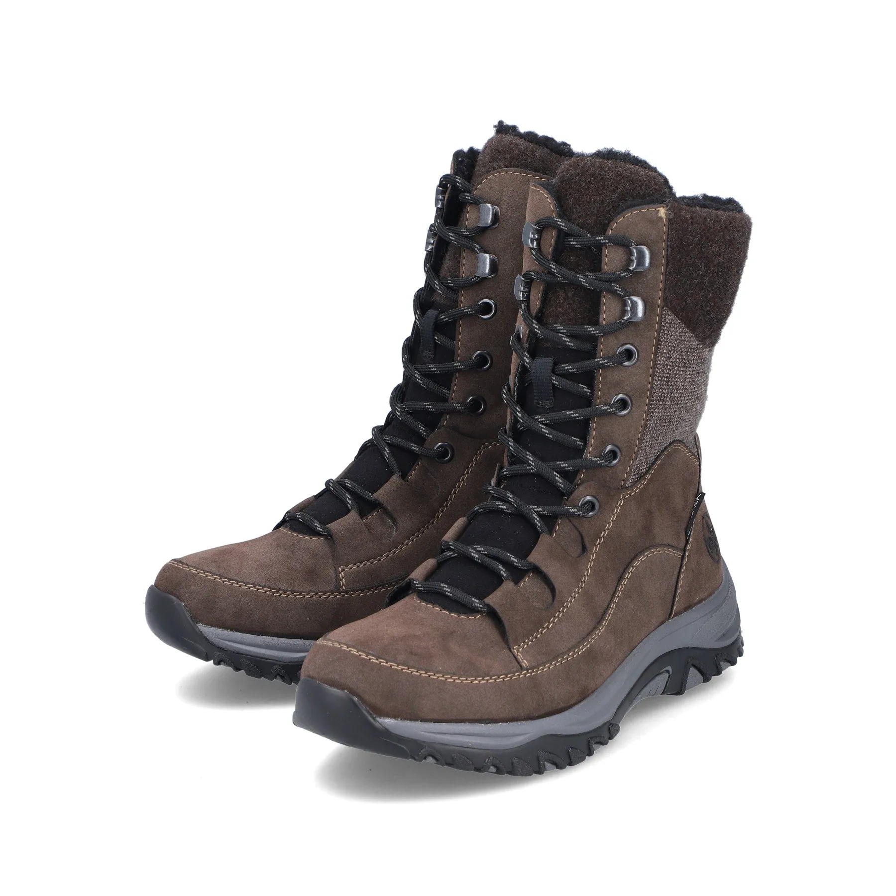 Rieker Schuhe M9640-26 Braun Mittelschaft Schnür-/Reißverschluss RTex