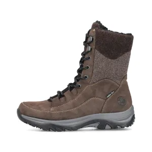 Rieker Schuhe M9640-26 Braun Mittelschaft Schnür-/Reißverschluss RTex