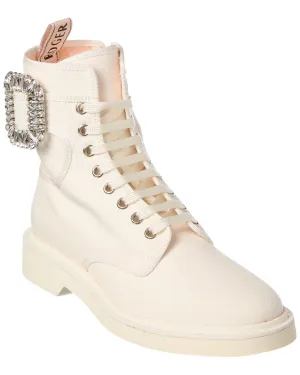 Roger Vivier Logo Plaque Viv Canvas Stiefel_Roger-Vivier