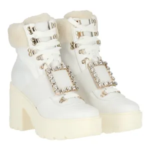 Roger Vivier Damen Stiefeletten in Weiß/Grau_Roger-Vivier