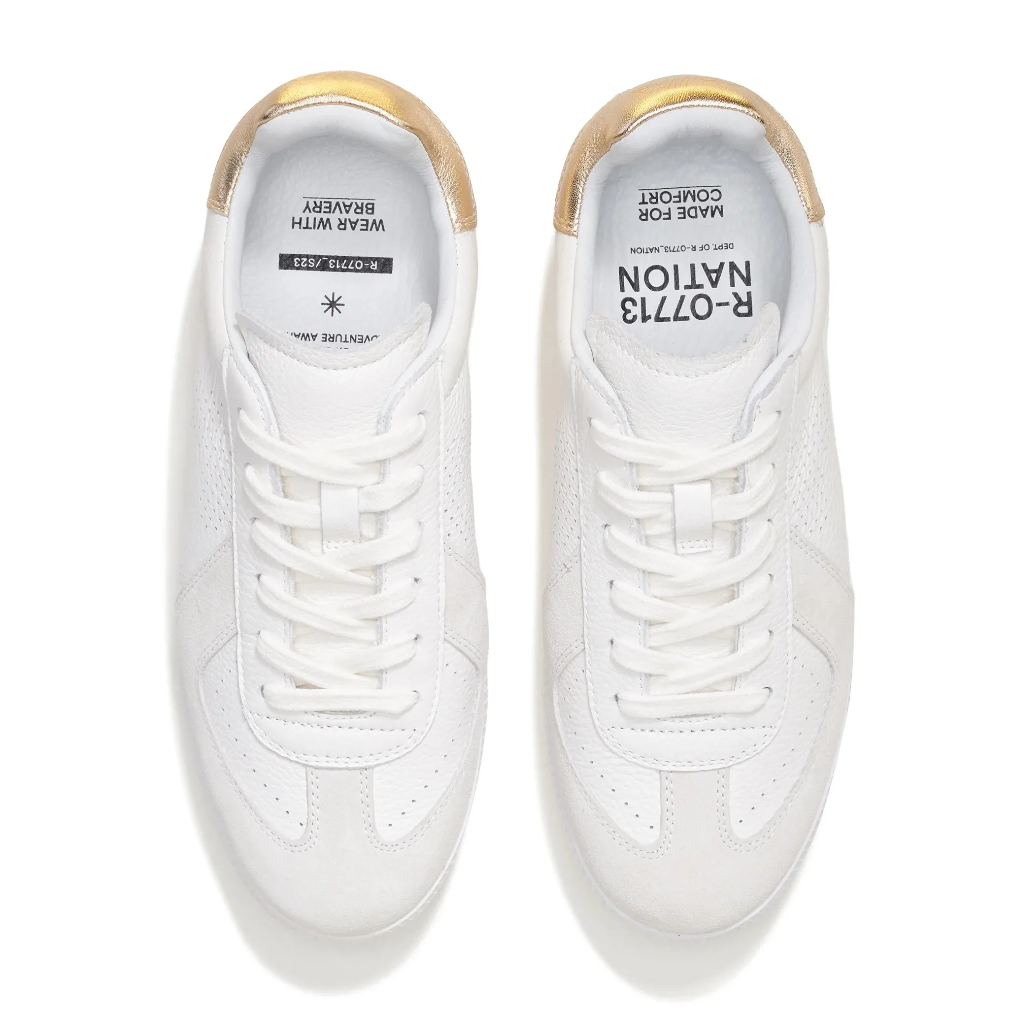 Rollie Pace Weiß/Gold - LETZTES PAAR Größe 42 Schuhe_Rollie