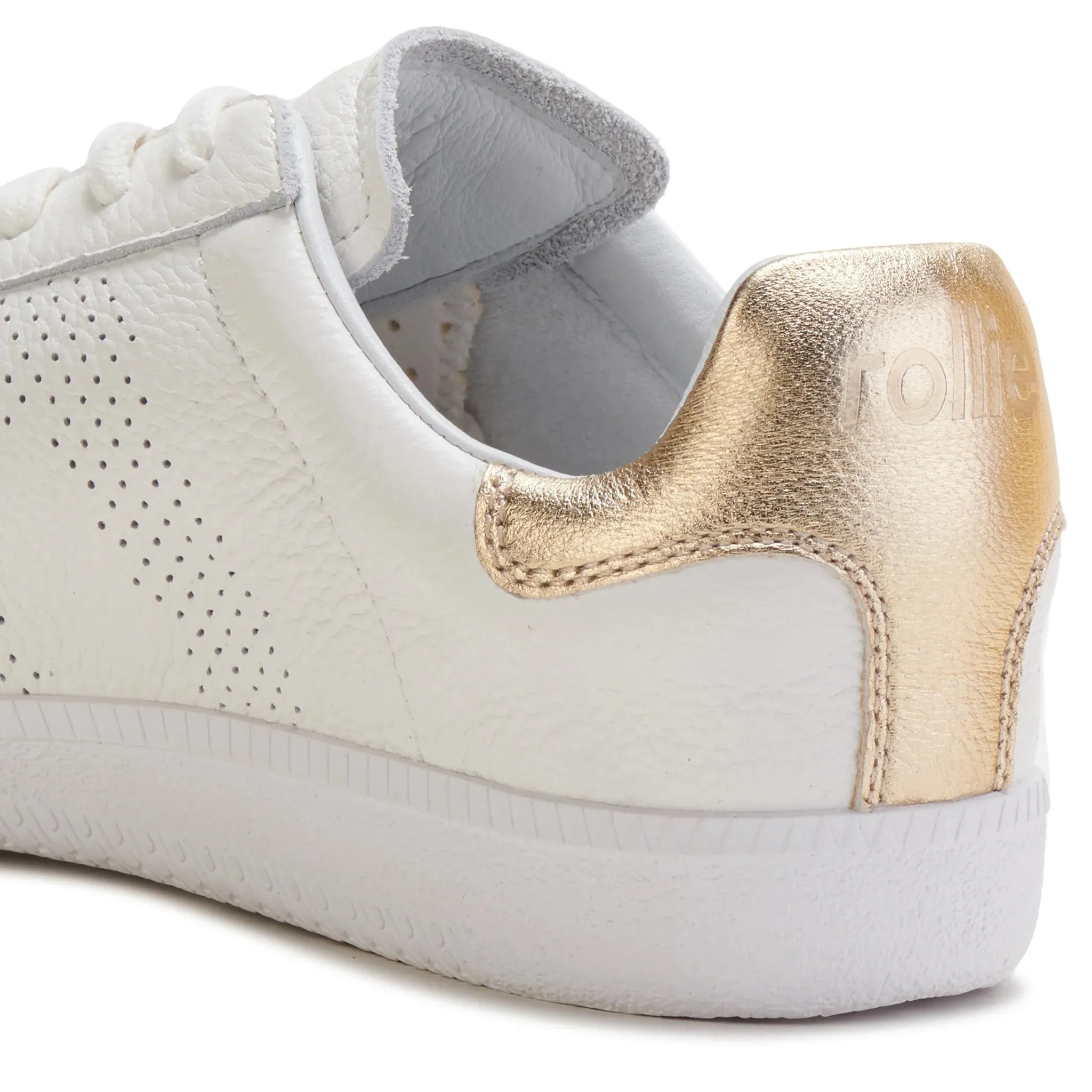 Rollie Pace Weiß/Gold - LETZTES PAAR Größe 42 Schuhe_Rollie