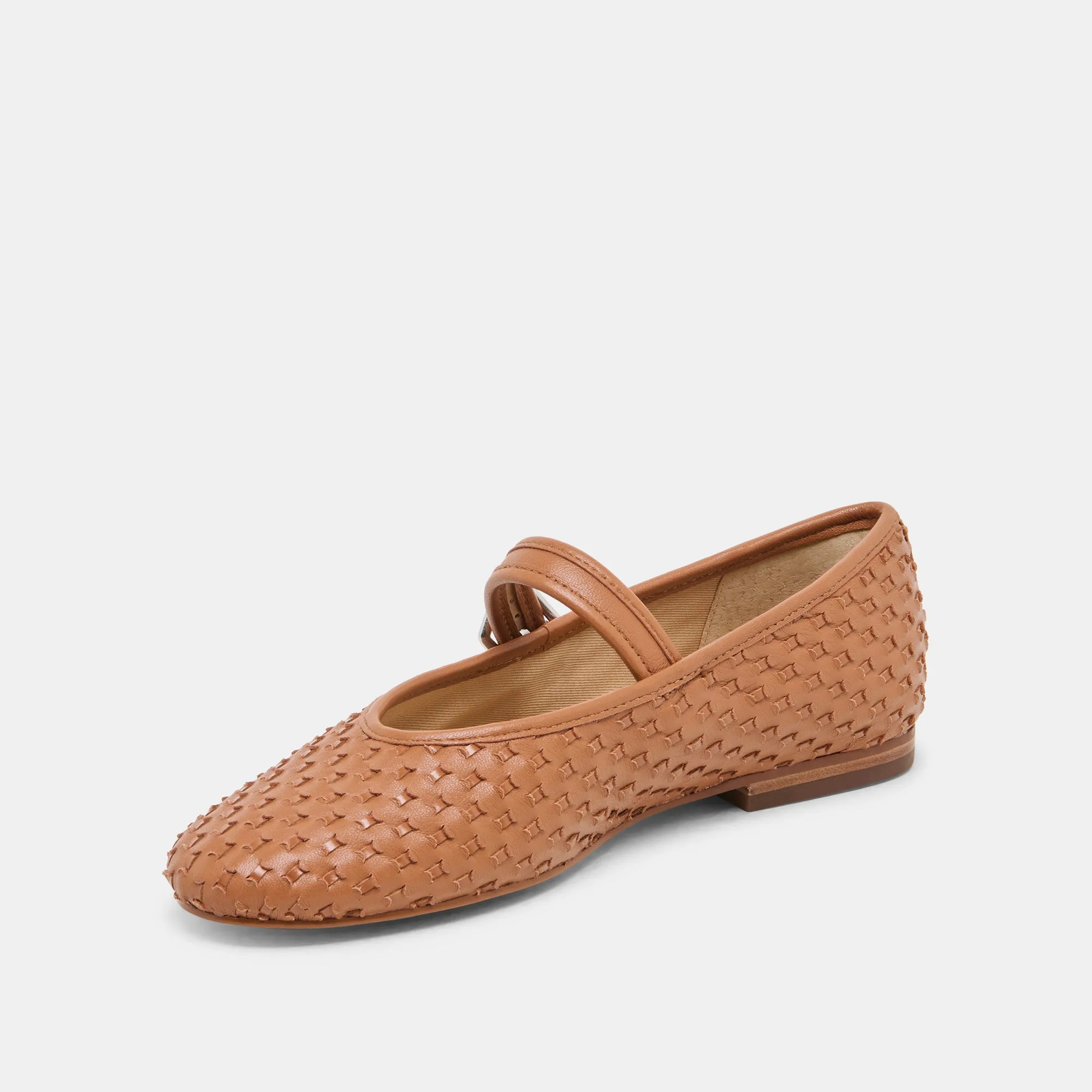 ROSLYN GEFLOCHTENE BALLETTFLACHER SATTEL GEFLOCHTENES LEDER