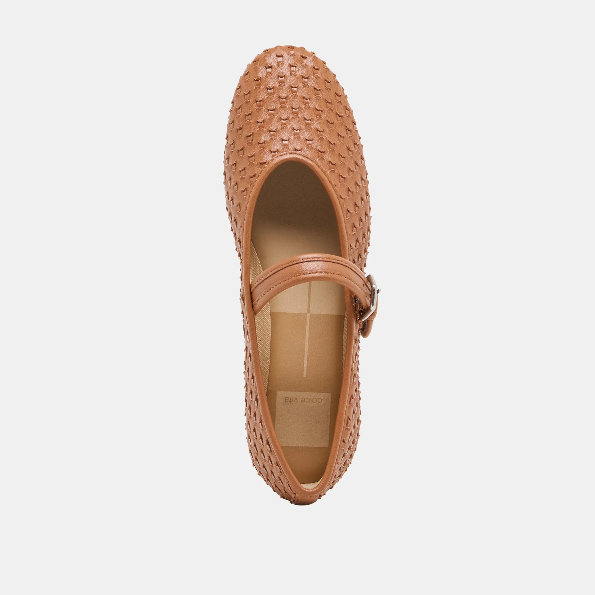ROSLYN GEFLOCHTENE BALLETTFLACHER SATTEL GEFLOCHTENES LEDER
