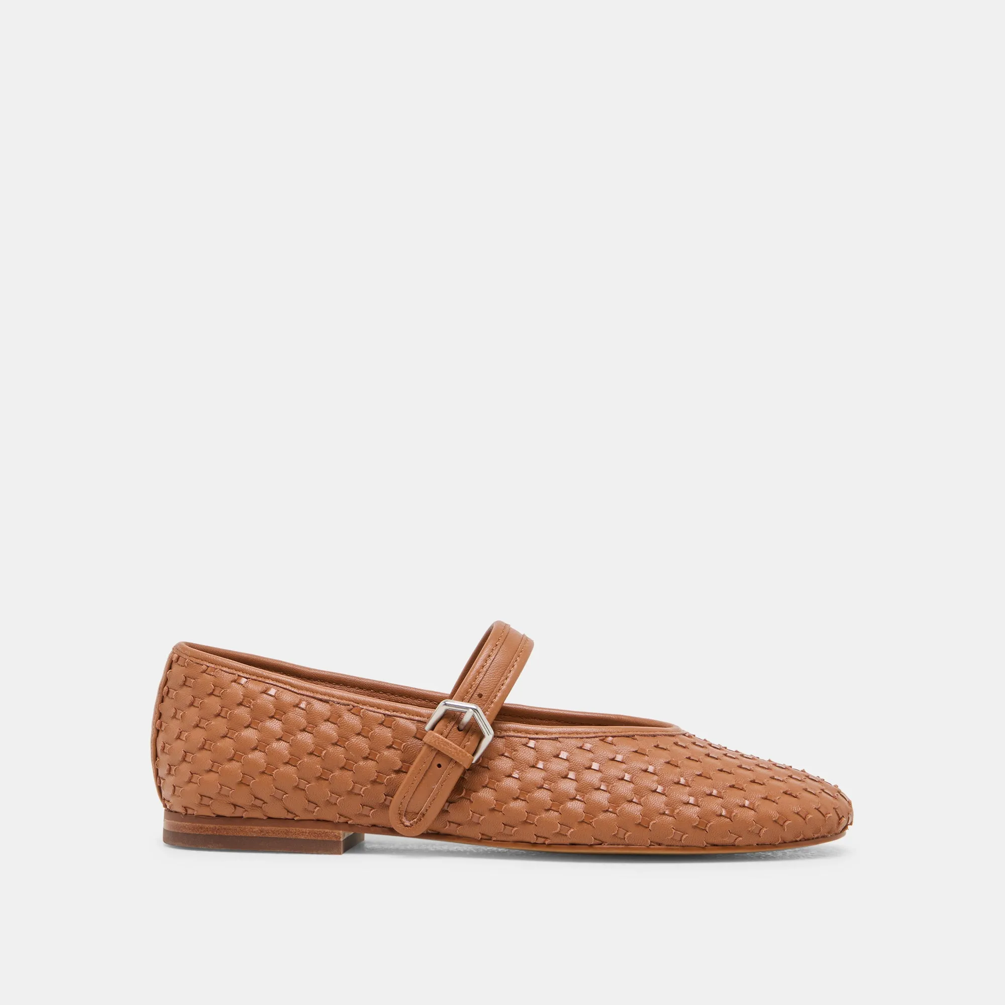 ROSLYN GEFLOCHTENE BALLETTFLACHER SATTEL GEFLOCHTENES LEDER