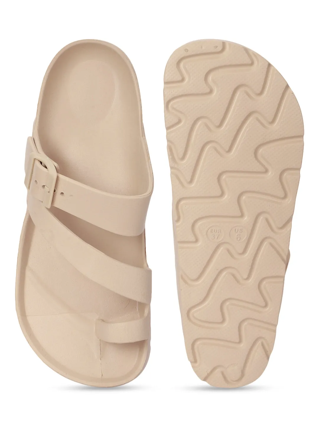 Sand PU Schlupf-Slipper (TC-RS3481-SND)