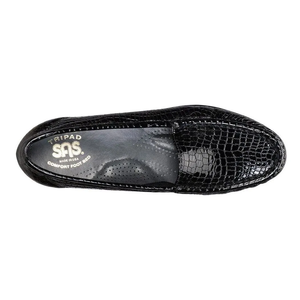SAS Damen Simplify Schwarz Croc