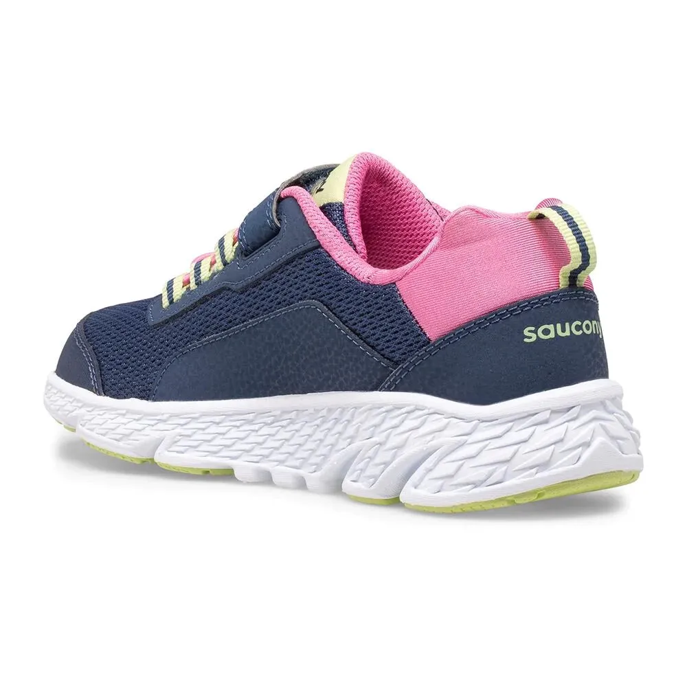 Saucony Schuhe Wind Shield A/C Marineblau/Grün/Rosa M (Größe 10,5c-4J)