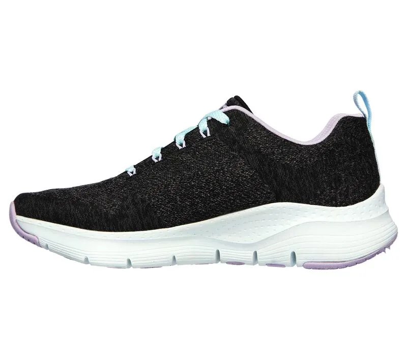 Skechers Schuhe Arch Fit Bequeme Welle Schwarz/Lila