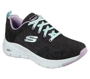 Skechers Schuhe Arch Fit Bequeme Welle Schwarz/Lila