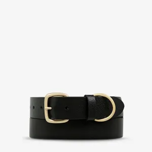 Status Anxiety Entwaffnungs-Schuhe Schwarz/Gold Gürtel_Status-Anxiety
